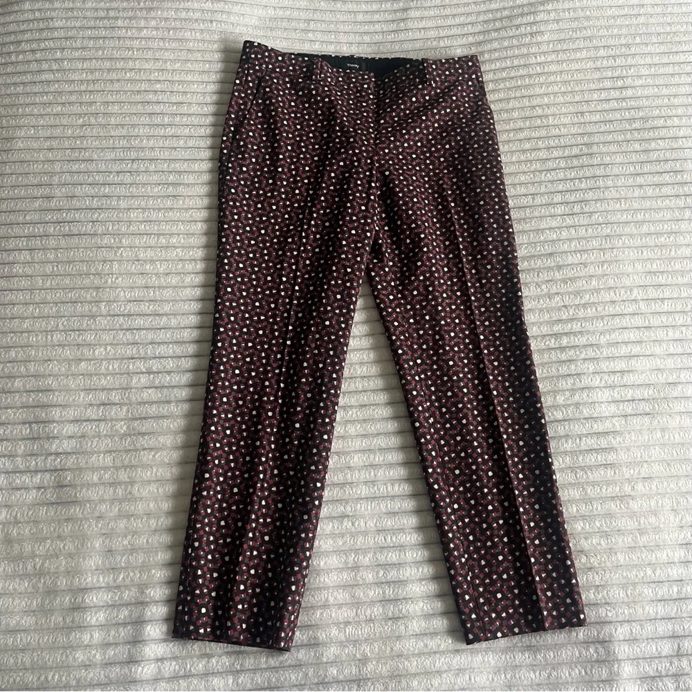 Theory Treeca Wool Abstract Pants